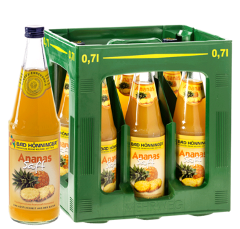 Fruchtig exotisch: Der Ananassaft von Bad Hönninger.